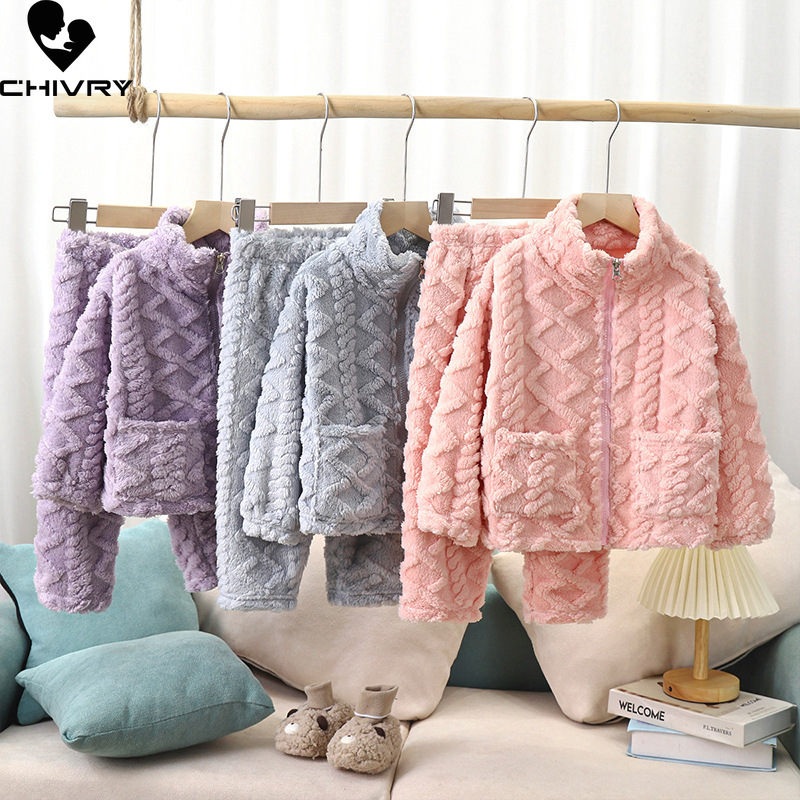 Baby Clothing Zipper - Neue Kinder Winter verdicken warme Flanell