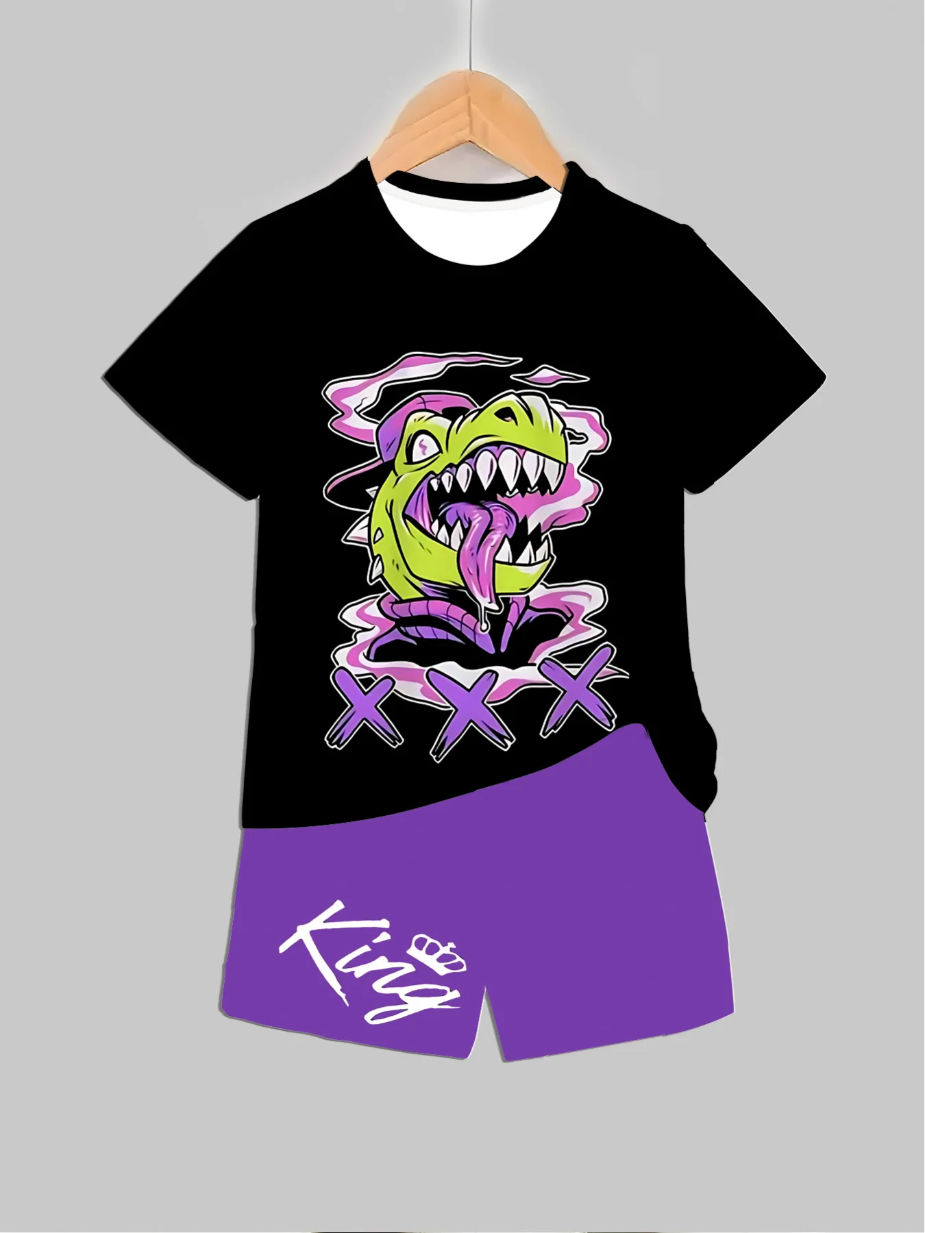 Baby Clothing For Boys - Neue Dinosaurier-bedruckte Outfits, Tops + Shorts,