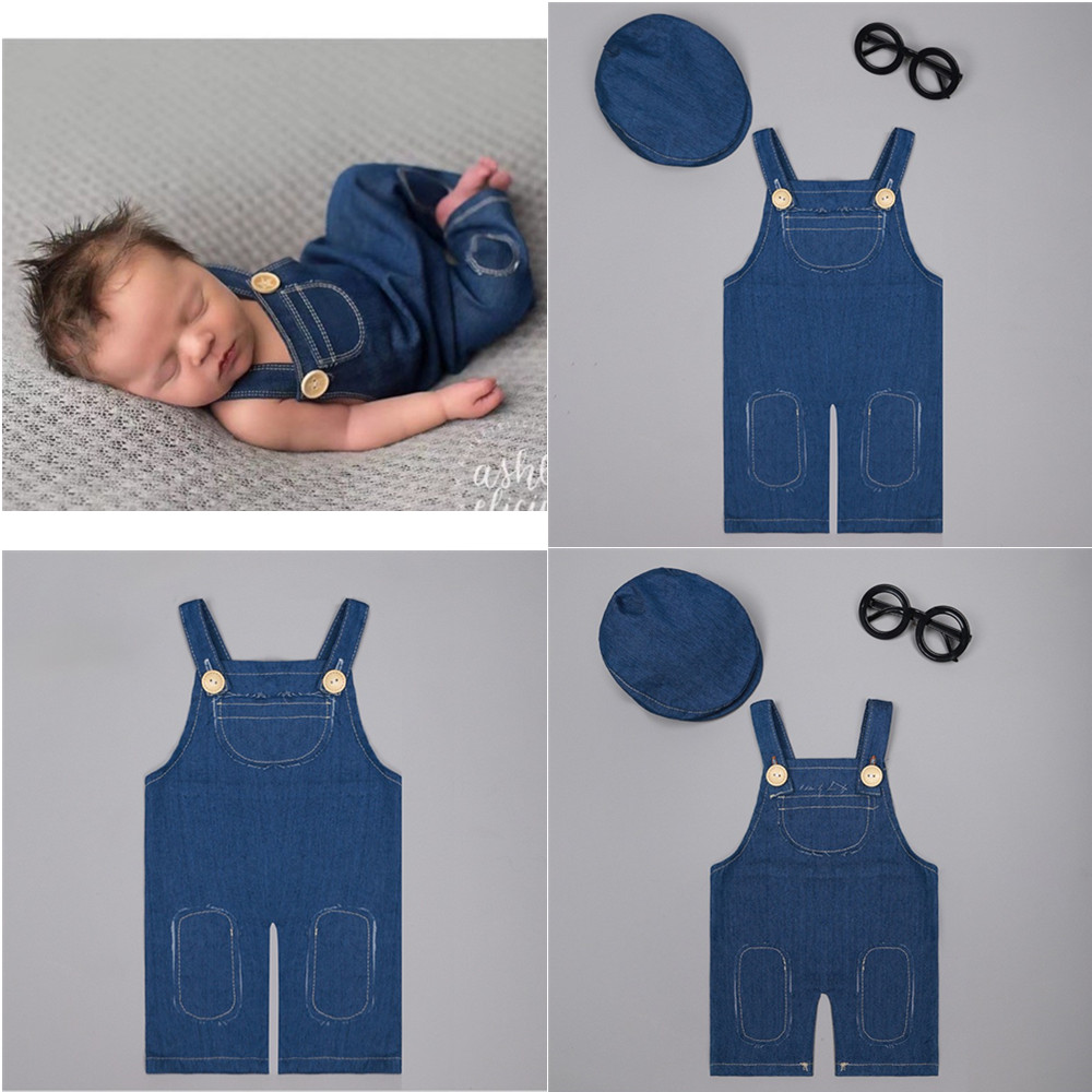Baby Clothing For Boys - ❤️ Neugeborenen Fotografie Kleidung Denim Overalls