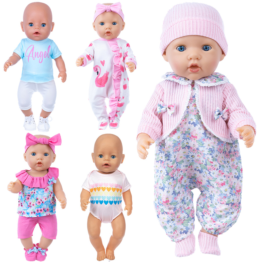 Baby Clothing Items - Puppenkleidung für 18-Zoll-Reborn-Puppen, süßer Pyjama-Anzug für