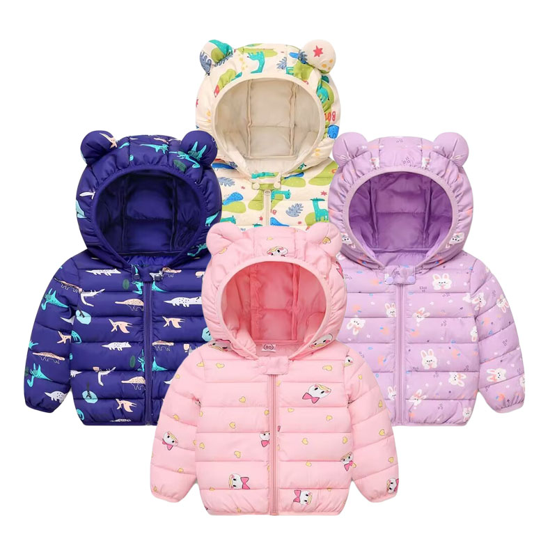 Baby Clothing Zipper - Kinder Baumwolle Mantel Baby Cartoons Unten