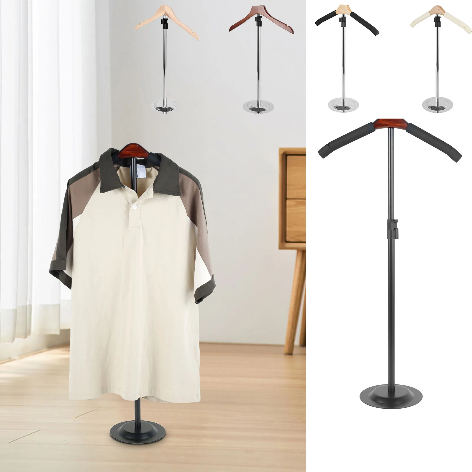 Baby Clothing Display Stand - Höhenverstellbarer T-Shirt-Präsentationsständer Flexibler Schulterständer Hemdständer Metall-Kleiderständer