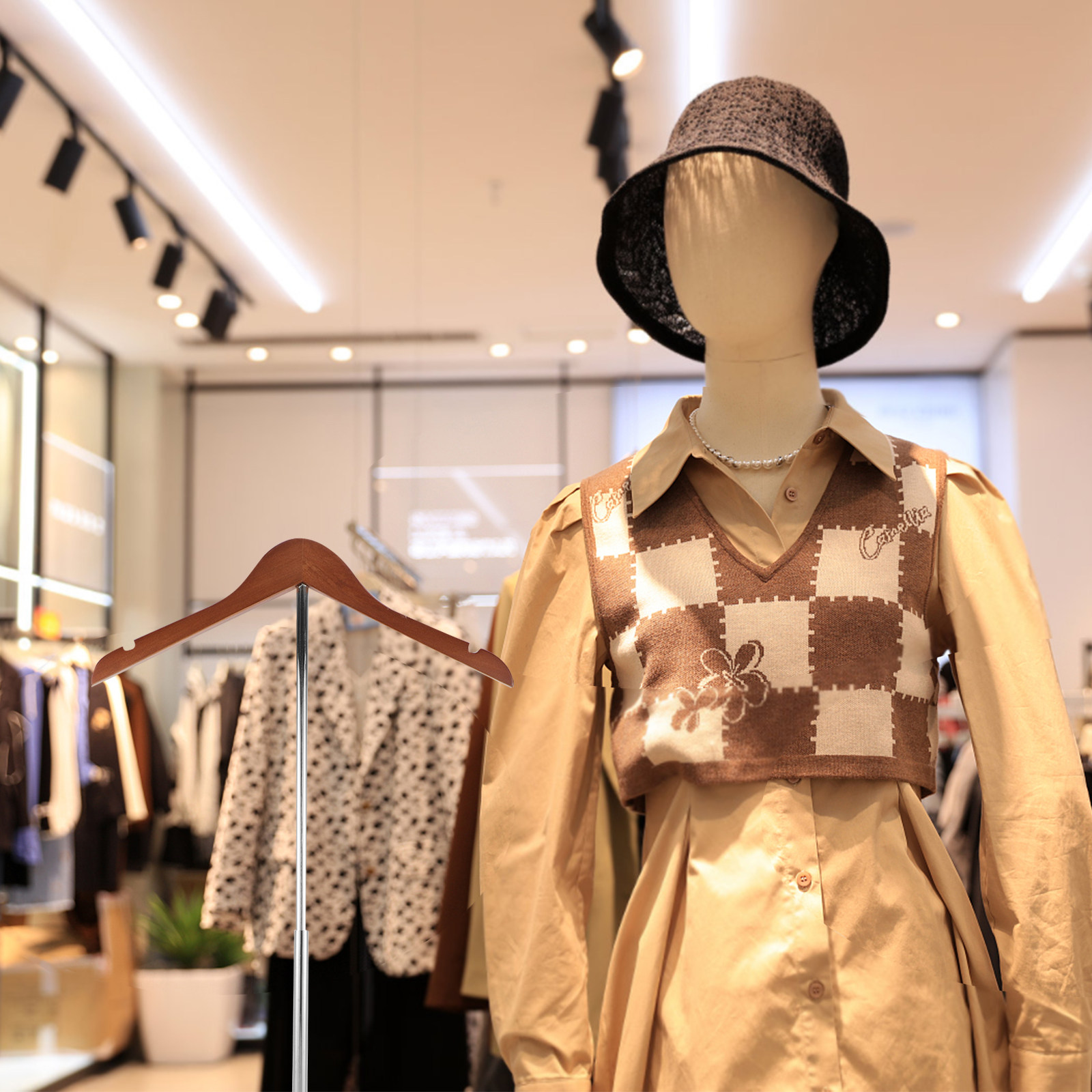 T-förmiger Kleiderständer mit  – Baby Clothing Display Stand Bewertung und Preis