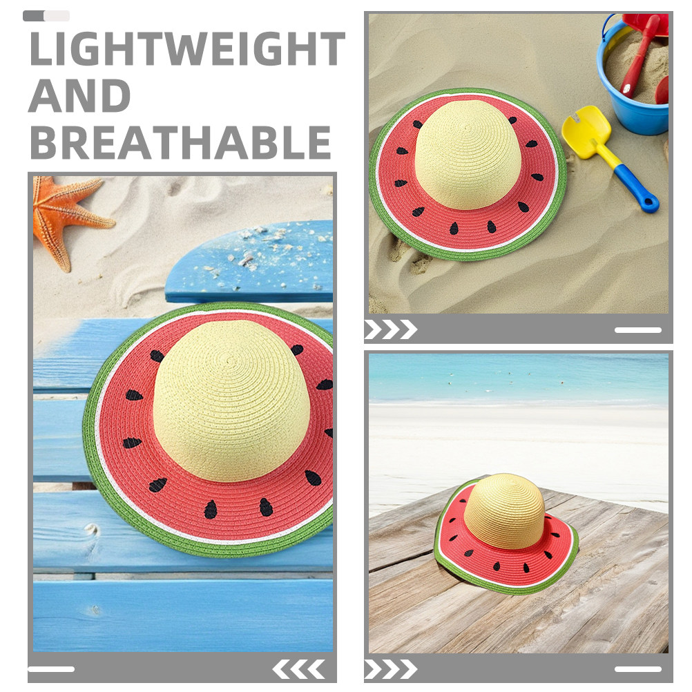 Mädchen Wassermelonen-Strohhut – Sun Hat Wide Brim Bewertung und Preis