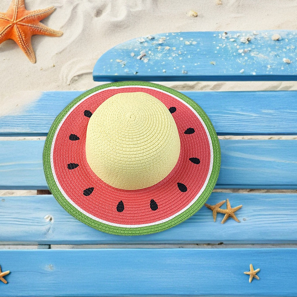 Mädchen Wassermelonen-Strohhut – Sun Hat Wide Brim Bewertung und Preis
