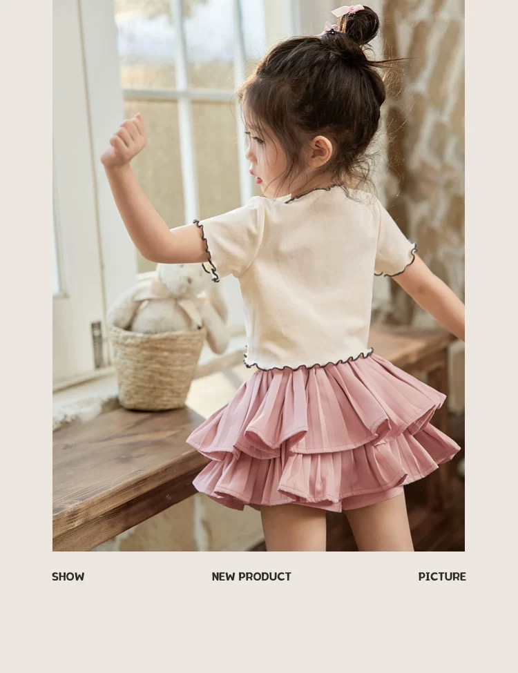Kurzarm-T-Shirt für Mädchen im – Baby Clothing Korea Bewertung und Preis