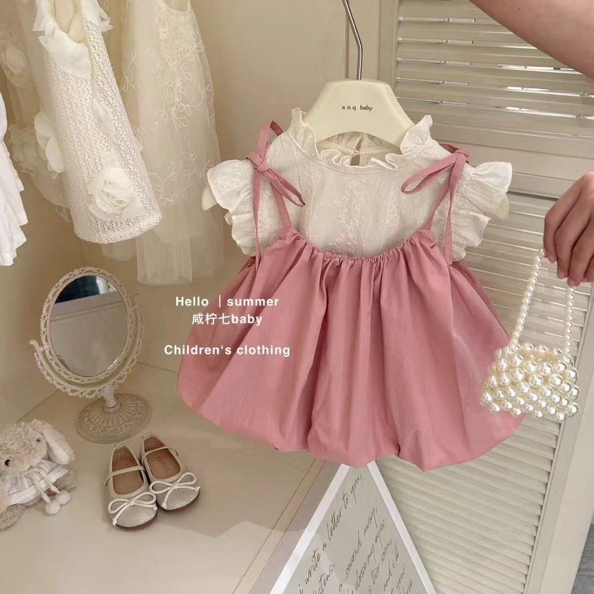 Baby Mädchen Hosenträger Kleid – Baby Clothing Korea Bewertung und Preis