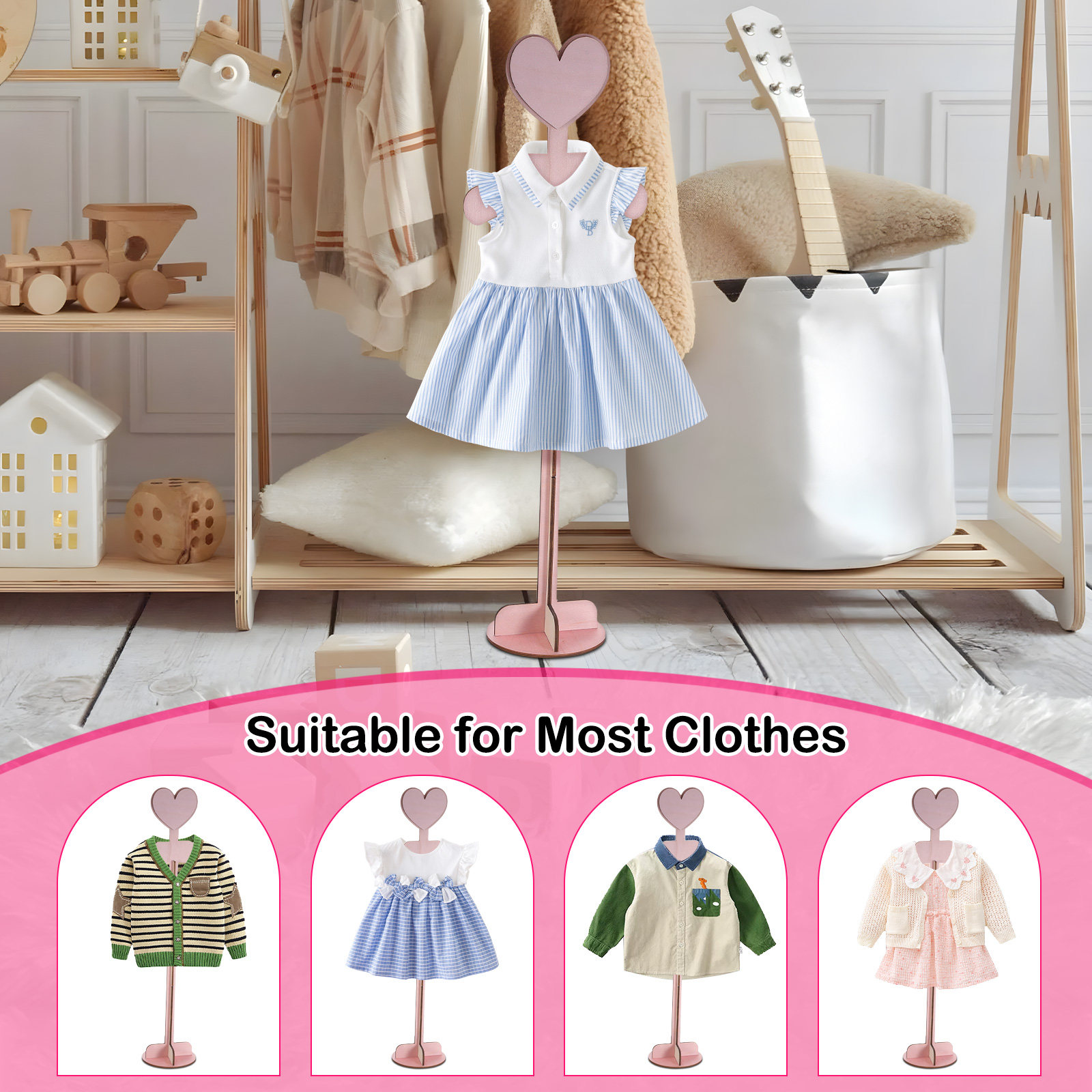 Holz-Kleiderständer für Babykl – Baby Clothing Display Stand Bewertung und Preis