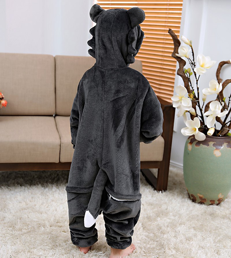 Kind Jungen Grau Wolf Panda Vo – Romper Onesie Baby Bewertung und Preis