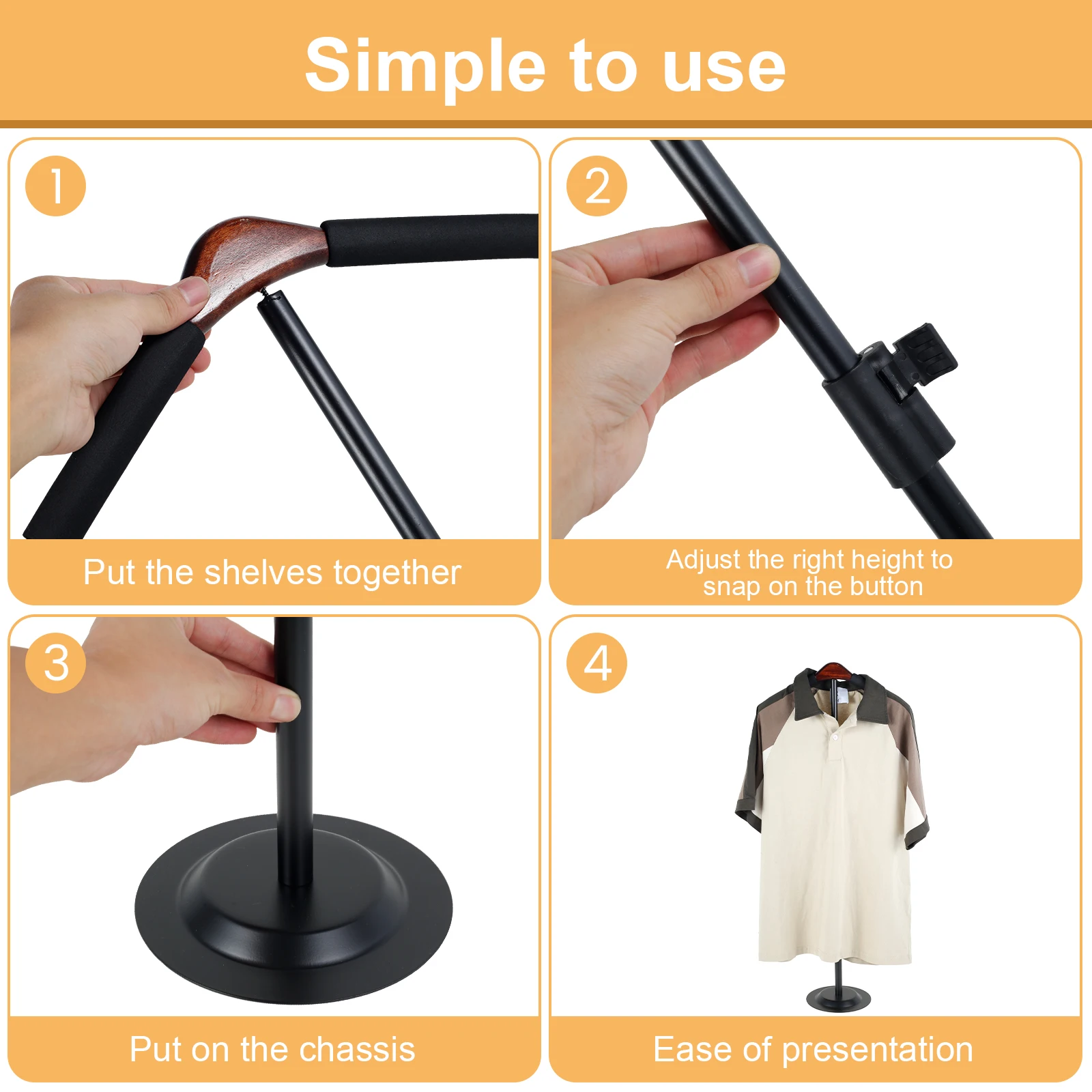 Höhenverstellbarer T-Shirt-Prä – Baby Clothing Display Stand Bewertung und Preis